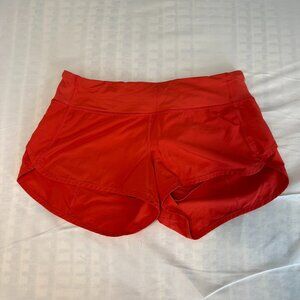 Lululemon Red Speed Up Low-Rise Lined Short 2.5"